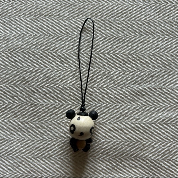 Vintage Japanese Panda Bear Bag or Phone Charm Key Chain Key Ring Backpack - Picture 1 of 4